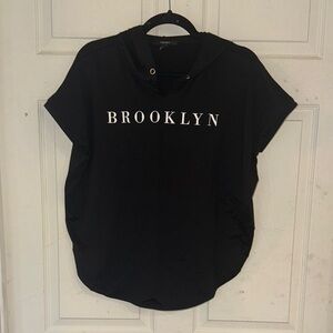Forever 21 Brooklyn cutoff Black Women's Top hooded
